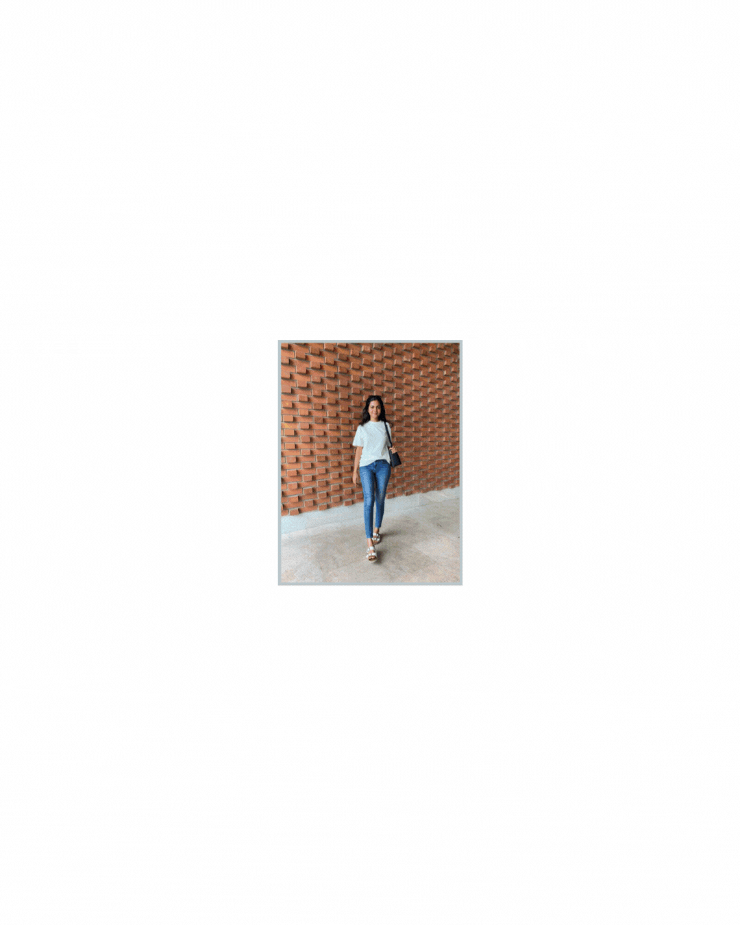 Creator wearing 2512 Pacchis Barah organic cotton t-shirt, a sustainable t-shirt made with eco friendly fabrics. Unisex organic t-shirts designed for everyday comfort and mindful living.